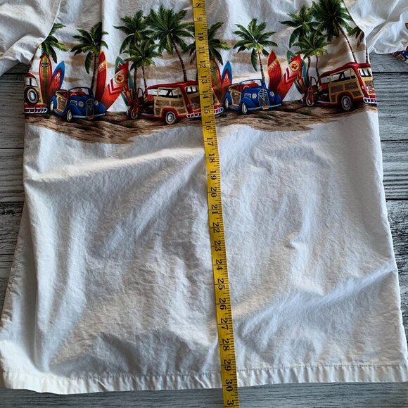 Aloha Mo'i Casual Short Sleeved Shirt Hawaii Beach Cars Surf Board Print - Picture 9 of 9